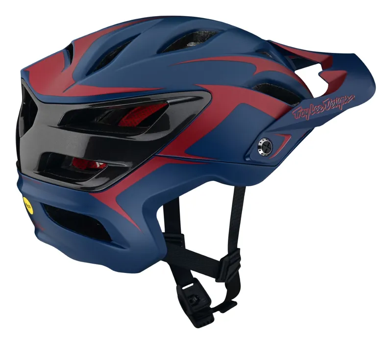 Troy Lee Designs A3 MIPS MTB Helmet Fang Dark Blue/Burgundy-1