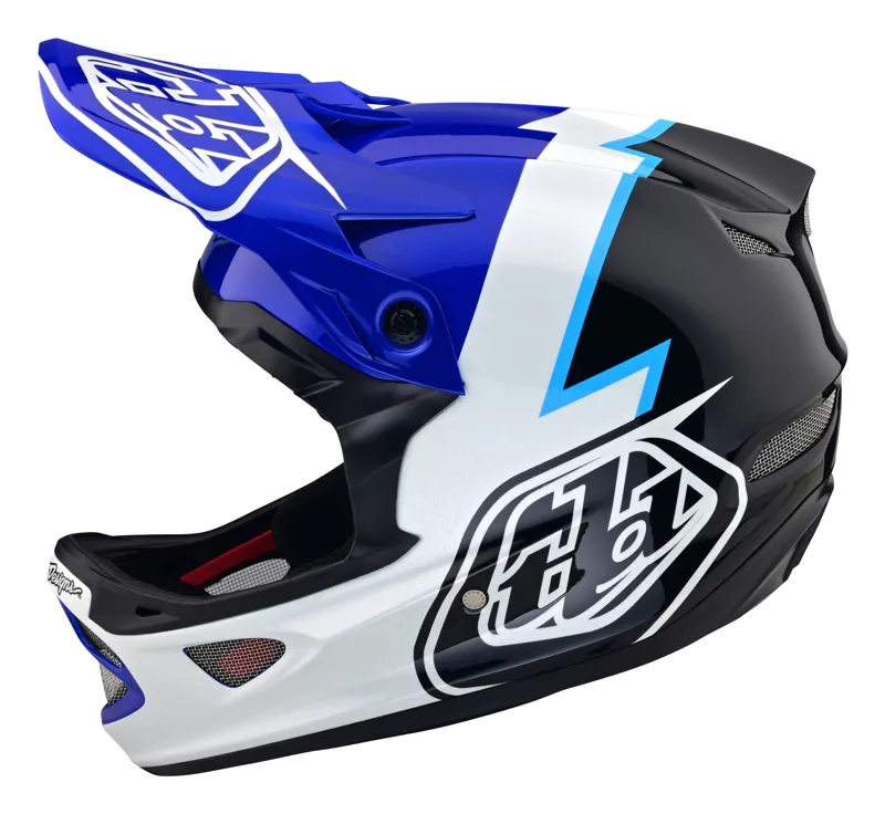 Troy Lee Designs D3 Fiberlite Full Face MTB Helmet Volt/Blue-1