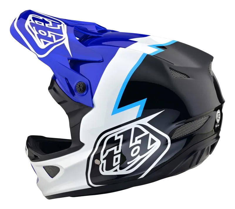 Troy Lee Designs D3 Fiberlite Full Face MTB Helmet Volt/Blue-2
