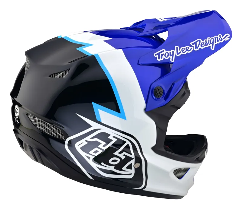 Troy Lee Designs D3 Fiberlite Full Face MTB Helmet Volt/Blue-4