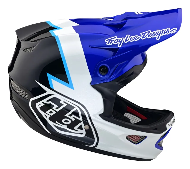 Troy Lee Designs D3 Fiberlite Full Face MTB Helmet Volt/Blue-5