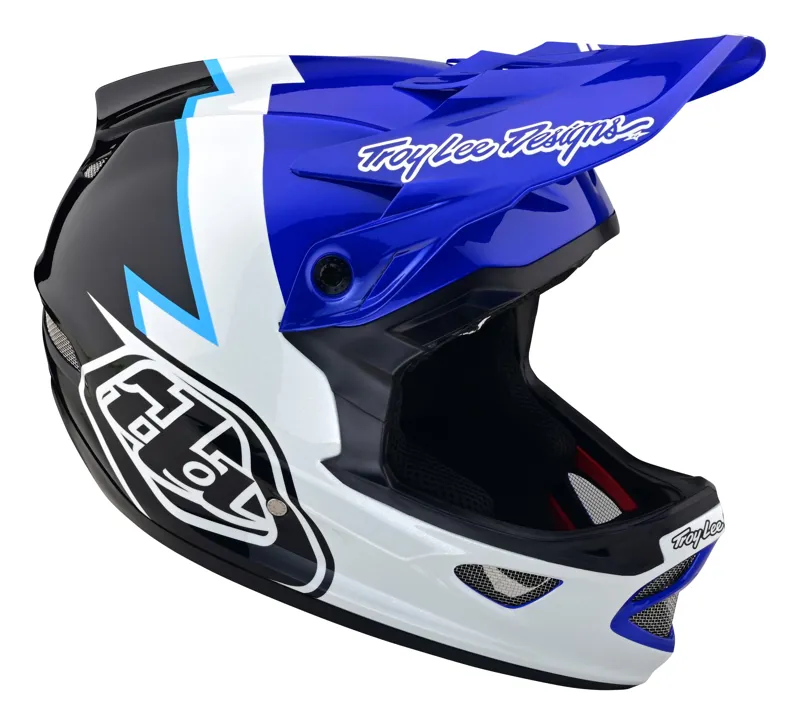 Troy Lee Designs D3 Fiberlite Full Face MTB Helmet Volt/Blue-6
