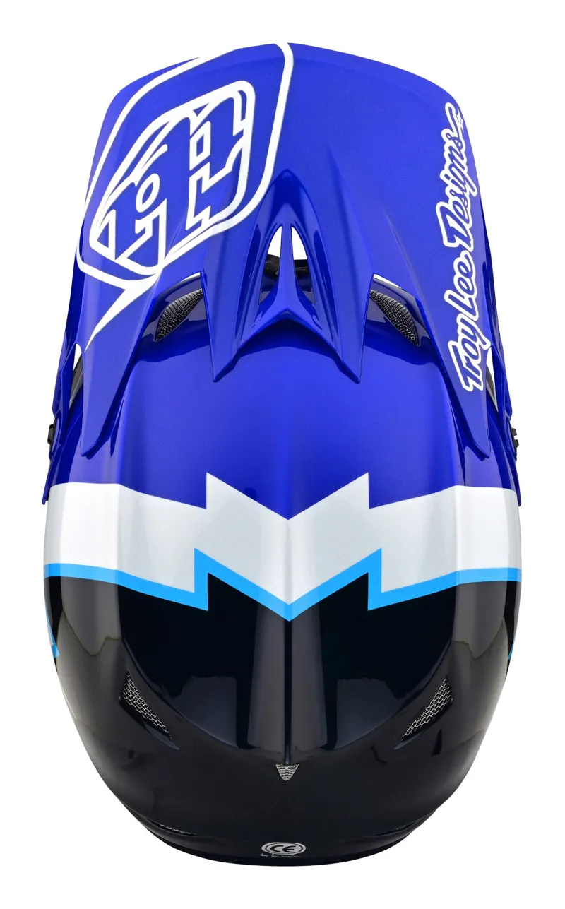 Troy Lee Designs D3 Fiberlite Full Face MTB Helmet Volt/Blue-7