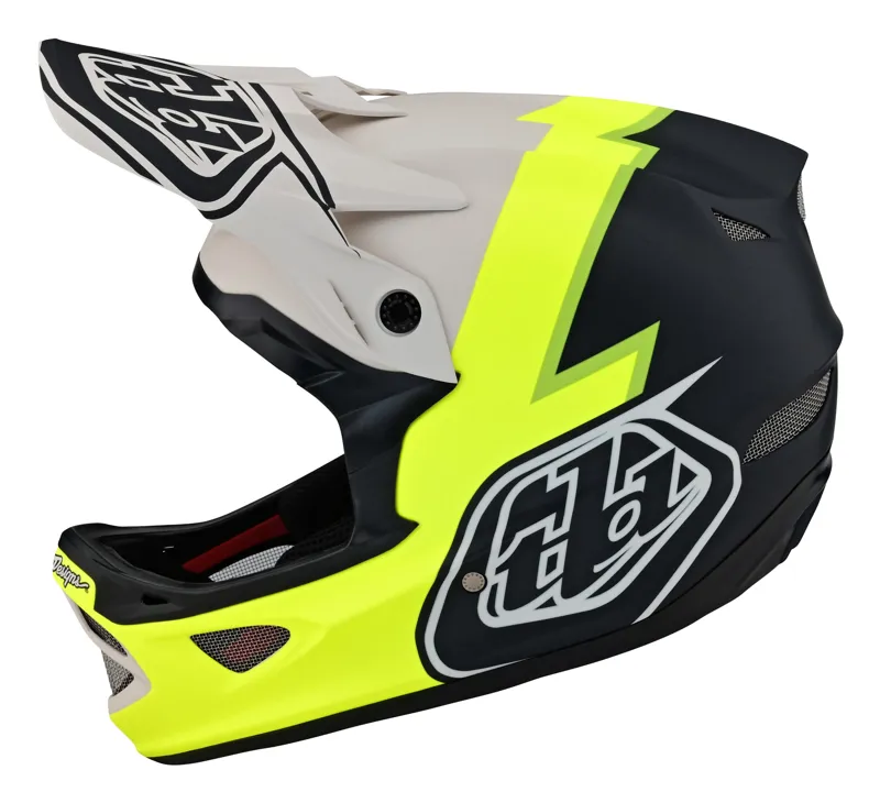 Troy Lee Designs D3 Fiberlite Full Face MTB Helmet Volt/Flo Yellow-1