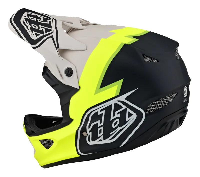Troy Lee Designs D3 Fiberlite Full Face MTB Helmet Volt/Flo Yellow-2