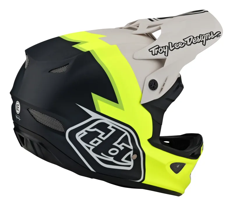 Troy Lee Designs D3 Fiberlite Full Face MTB Helmet Volt/Flo Yellow-4