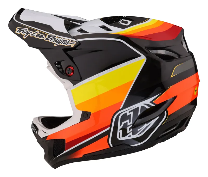 Troy Lee Designs D4 Carbon Full Face MIPS MTB Helmet Reverb Black/White-2