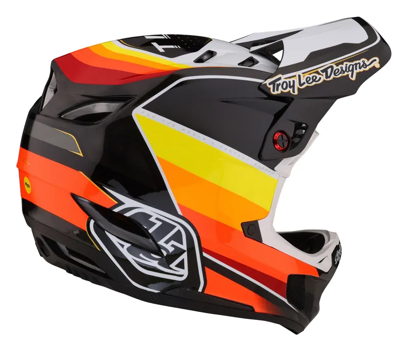 Troy Lee Designs D4 Carbon Full Face MIPS MTB Helmet Reverb Black/White-4