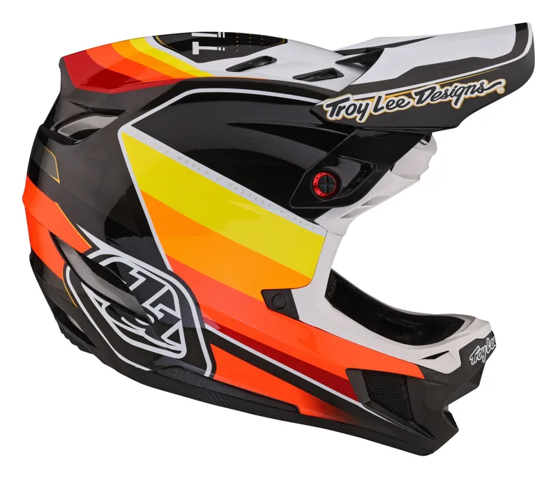 Troy Lee Designs D4 Carbon Full Face MIPS MTB Helmet Reverb Black/White-5