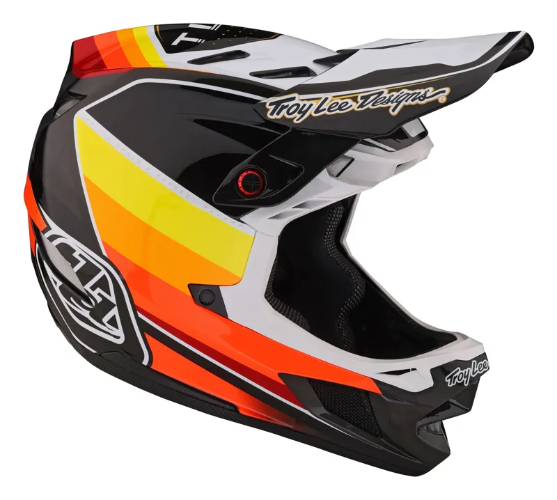 Troy Lee Designs D4 Carbon Full Face MIPS MTB Helmet Reverb Black/White-6