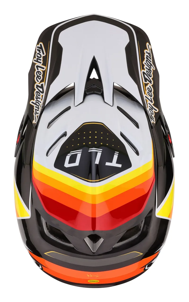 Troy Lee Designs D4 Carbon Full Face MIPS MTB Helmet Reverb Black/White-7