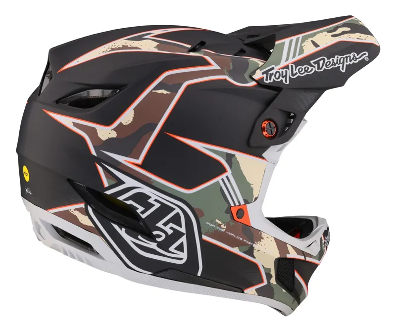 Troy Lee Designs D4 Composite Full Face MIPS MTB Helmet Matrix Camo Army Green-4