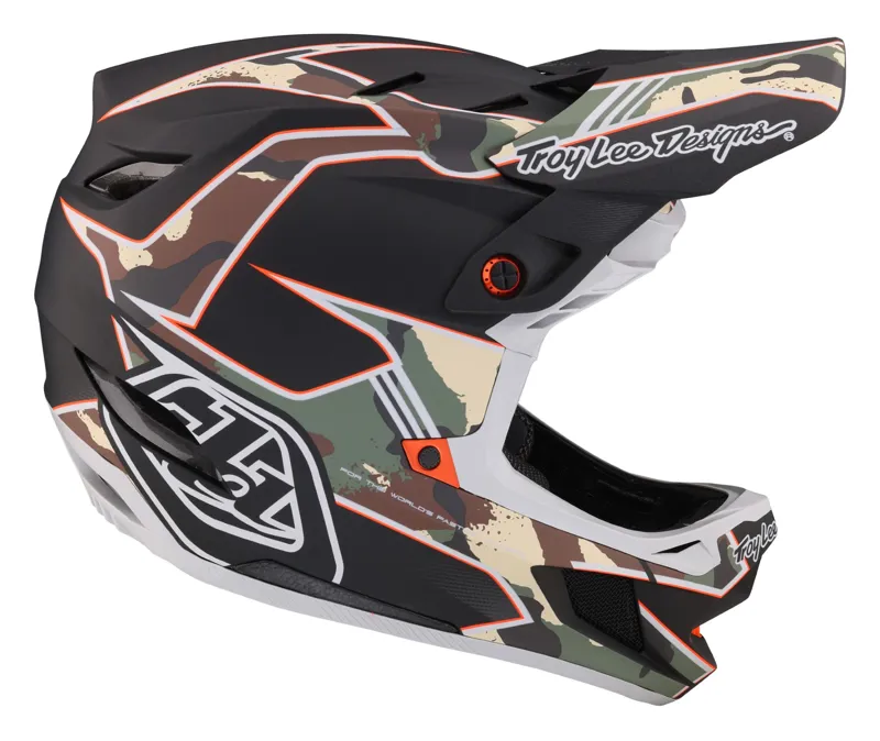 Troy Lee Designs D4 Composite Full Face MIPS MTB Helmet Matrix Camo Army Green-5