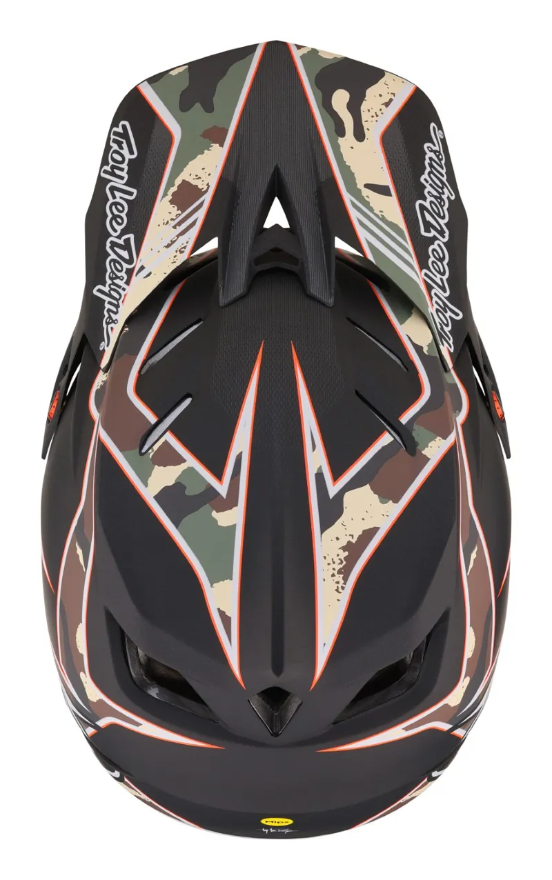 Troy Lee Designs D4 Composite Full Face MIPS MTB Helmet Matrix Camo Army Green-7