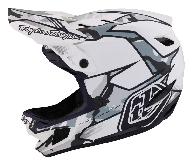 Troy Lee Designs D4 Composite Full Face MIPS MTB Helmet Matrix Camo White-1
