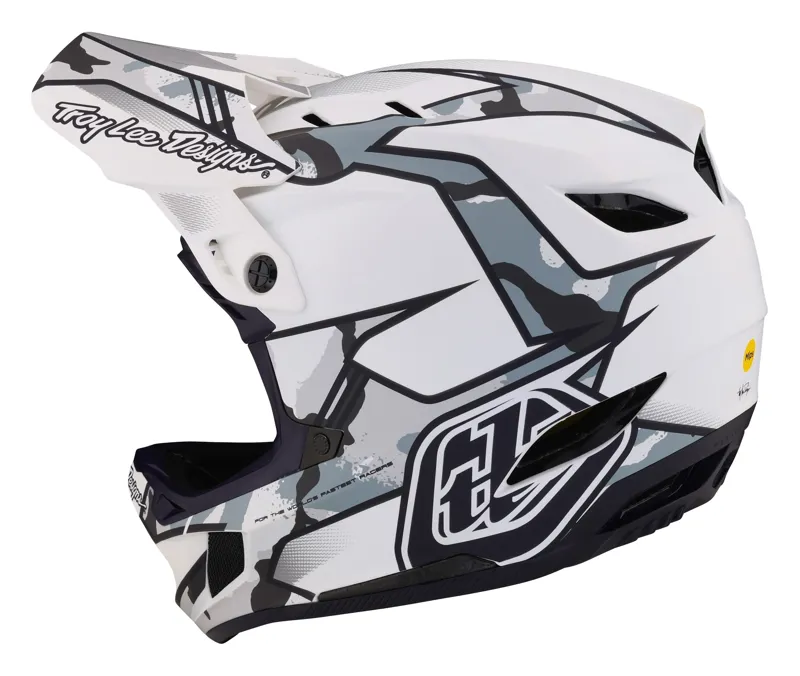 Troy Lee Designs D4 Composite Full Face MIPS MTB Helmet Matrix Camo White-2
