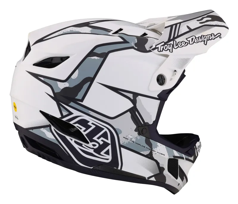 Troy Lee Designs D4 Composite Full Face MIPS MTB Helmet Matrix Camo White-4