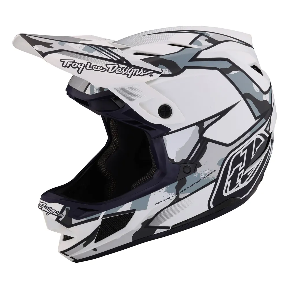 Image of Troy Lee Designs D4 Composite Full Face MIPS MTB Helmet Matrix Camo White