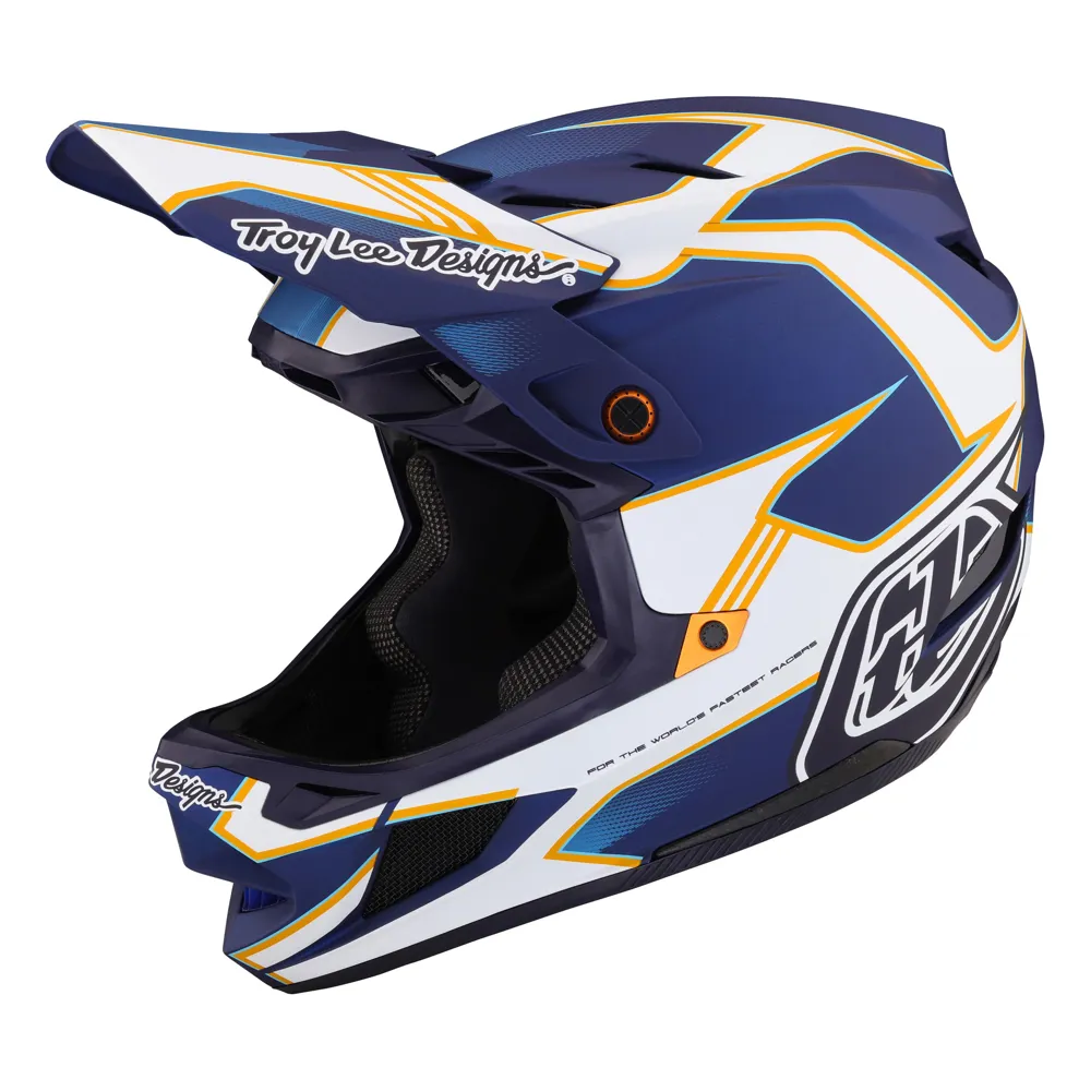 Image of Troy Lee Designs D4 Composite Full Face MIPS MTB Helmet Matrix Blue