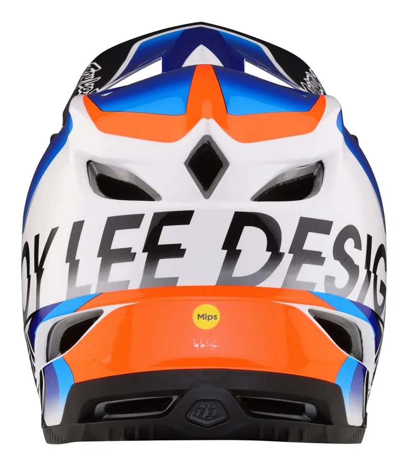 Troy Lee Designs D4 Composite Full Face MIPS MTB Helmet Qualifier White/Blue-3