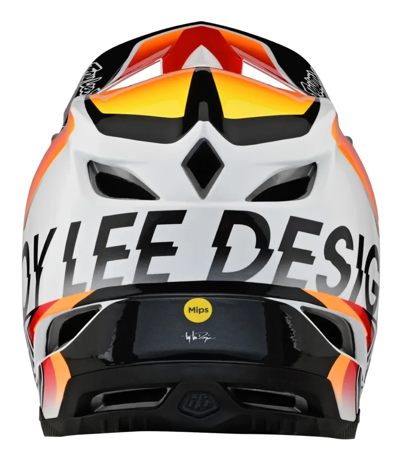 Troy Lee Designs D4 Composite Full Face MIPS MTB Helmet Qualifier White/Orange-3