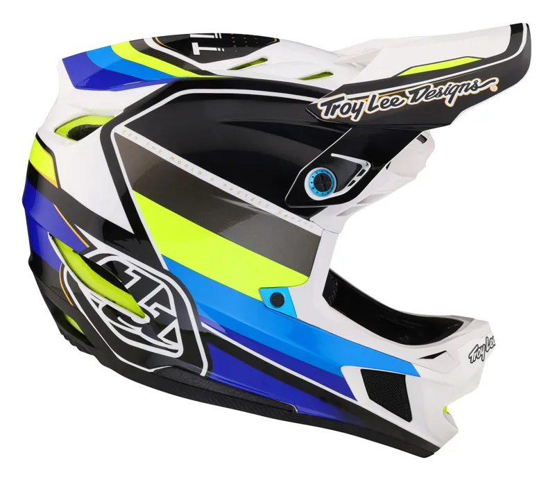 Troy Lee Designs D4 Composite Full Face MIPS MTB Helmet Reverb White/Blue-5