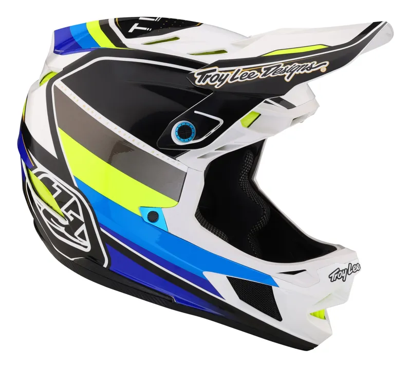 Troy Lee Designs D4 Composite Full Face MIPS MTB Helmet Reverb White/Blue-6