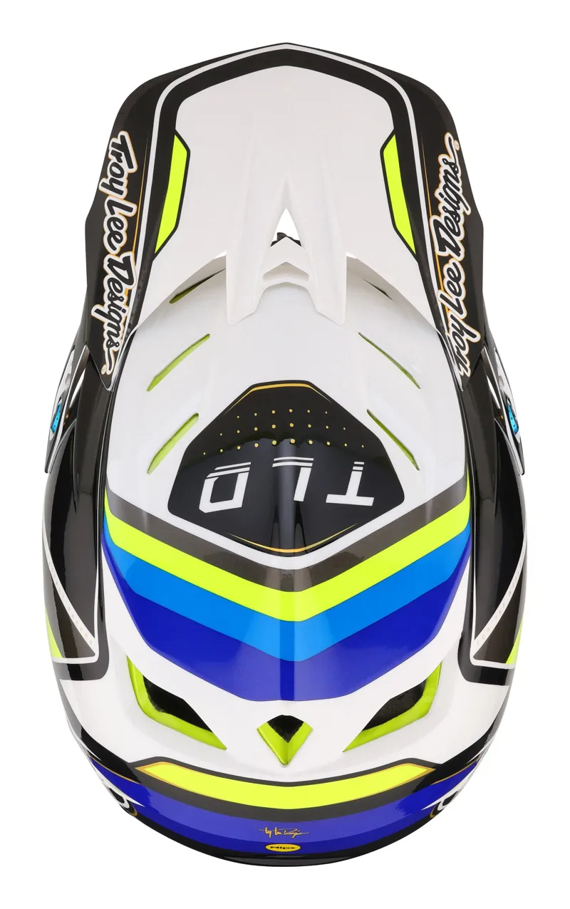 Troy Lee Designs D4 Composite Full Face MIPS MTB Helmet Reverb White/Blue-7