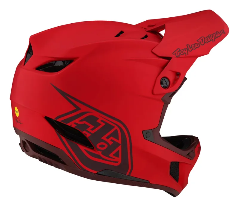 Troy Lee Designs D4 Composite Full Face MIPS MTB Helmet Stealth Red-4