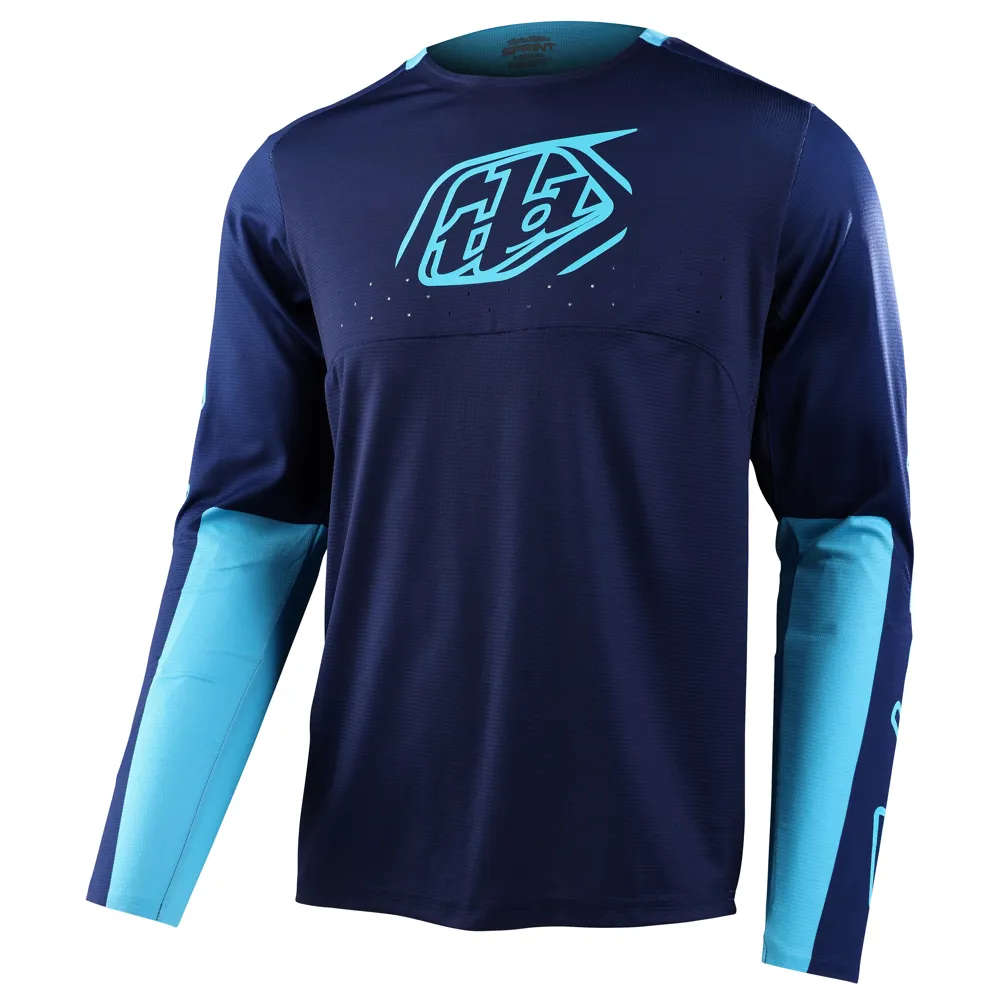 Image of Troy Lee Designs Sprint LS MTB Jersey Icon Navy