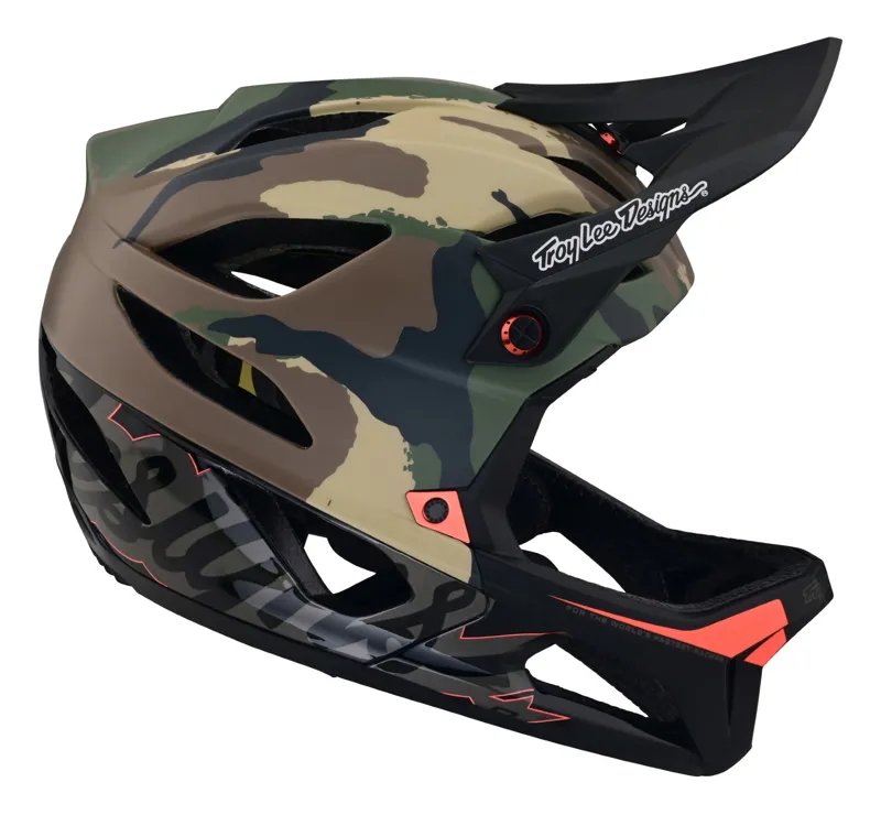 Troy Lee Designs Stage MIPS Full Face Helmet Signature Camo Army Green-5