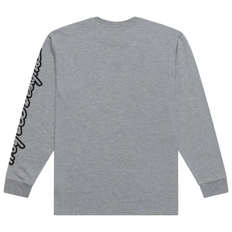 Troy Lee Designs Signature LS Tee Grey Heather-1