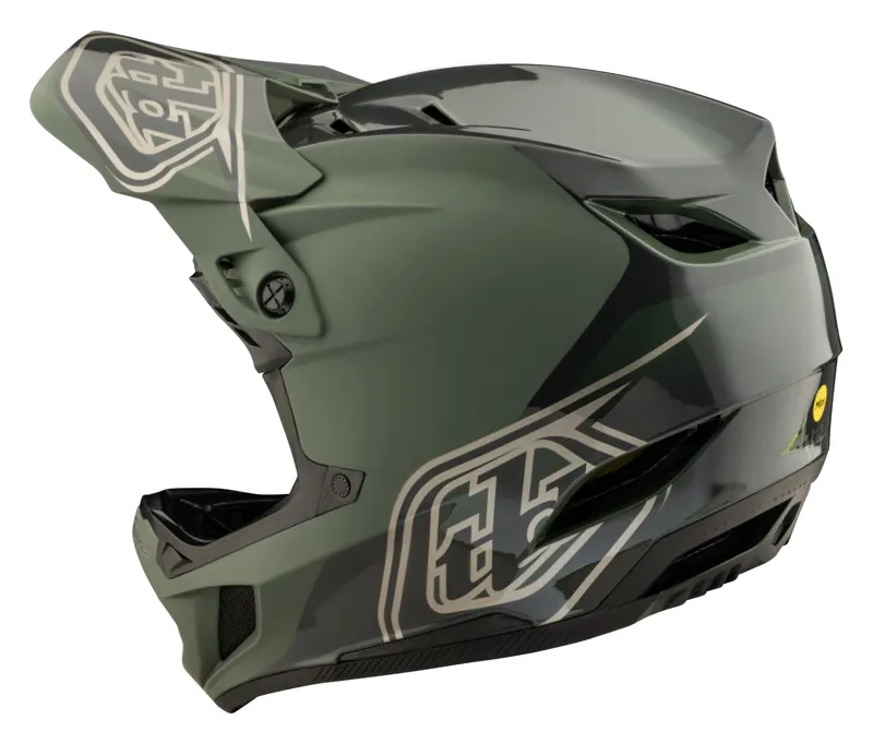 Troy Lee Designs D4 Polyacrylite Mips Helmet Shadow Olive-4