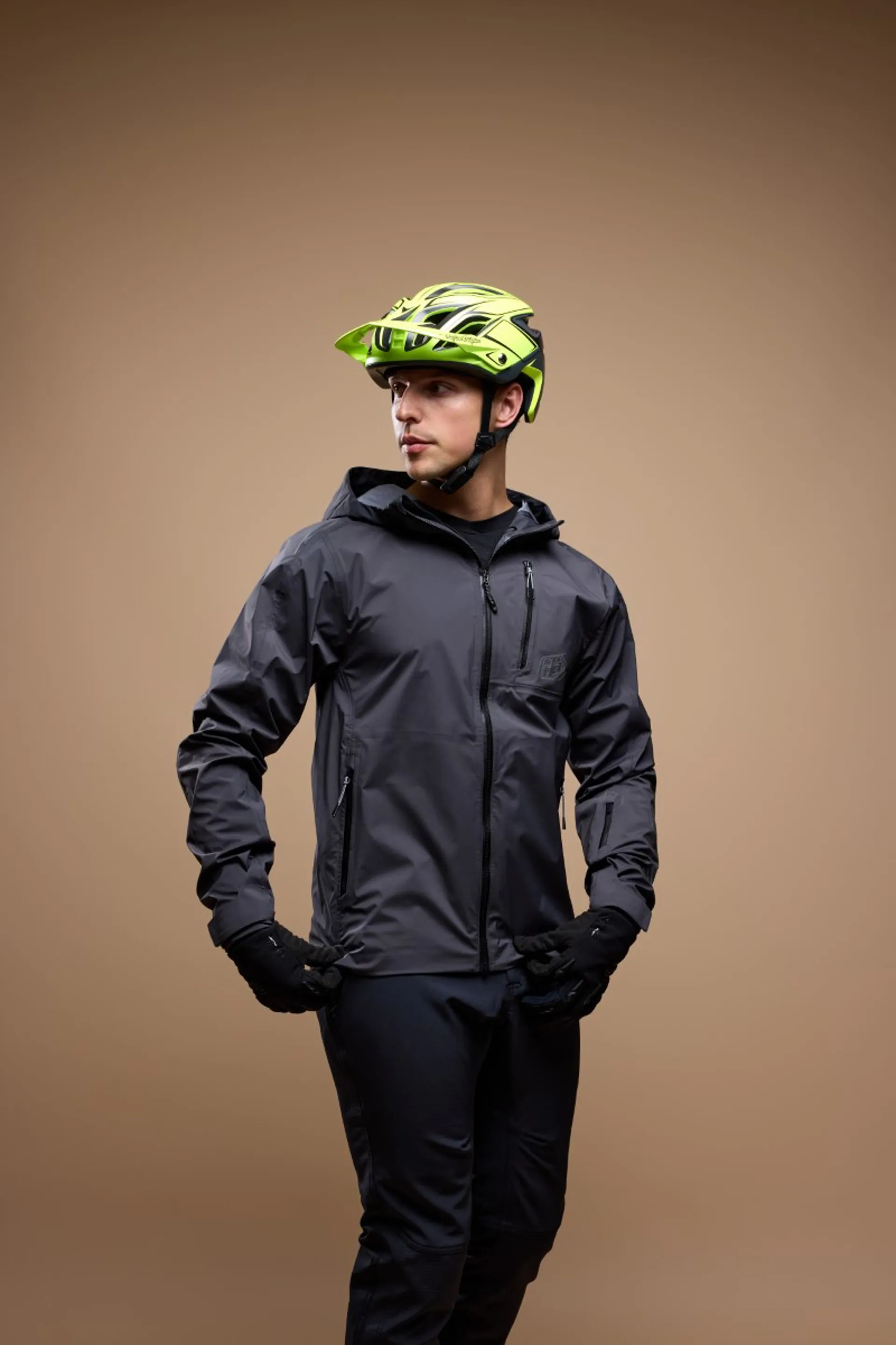 Troy Lee Designs Resist Waterproof MTB Jacket Mono Carbon