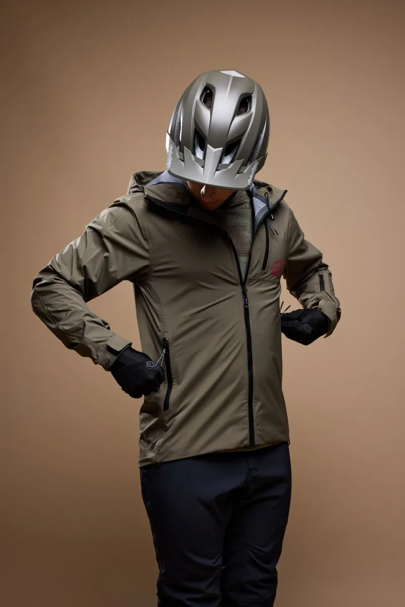Troy Lee Designs Resist Waterproof MTB Jacket Mono Dark Pine-12