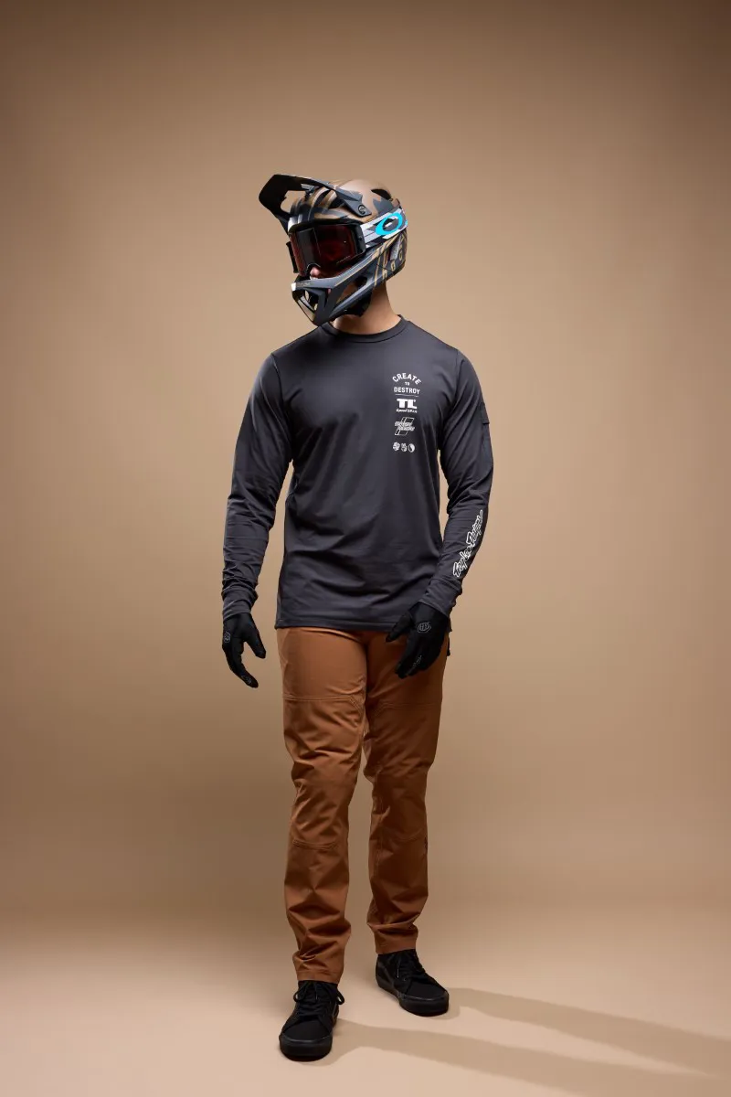 Troy Lee Designs Ruckus Long Travel Pant Mono Dark Canvas-6