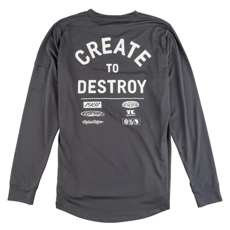 Troy Lee Designs Ruckus Ride LS MTB Jersey Destroy Carbon-1