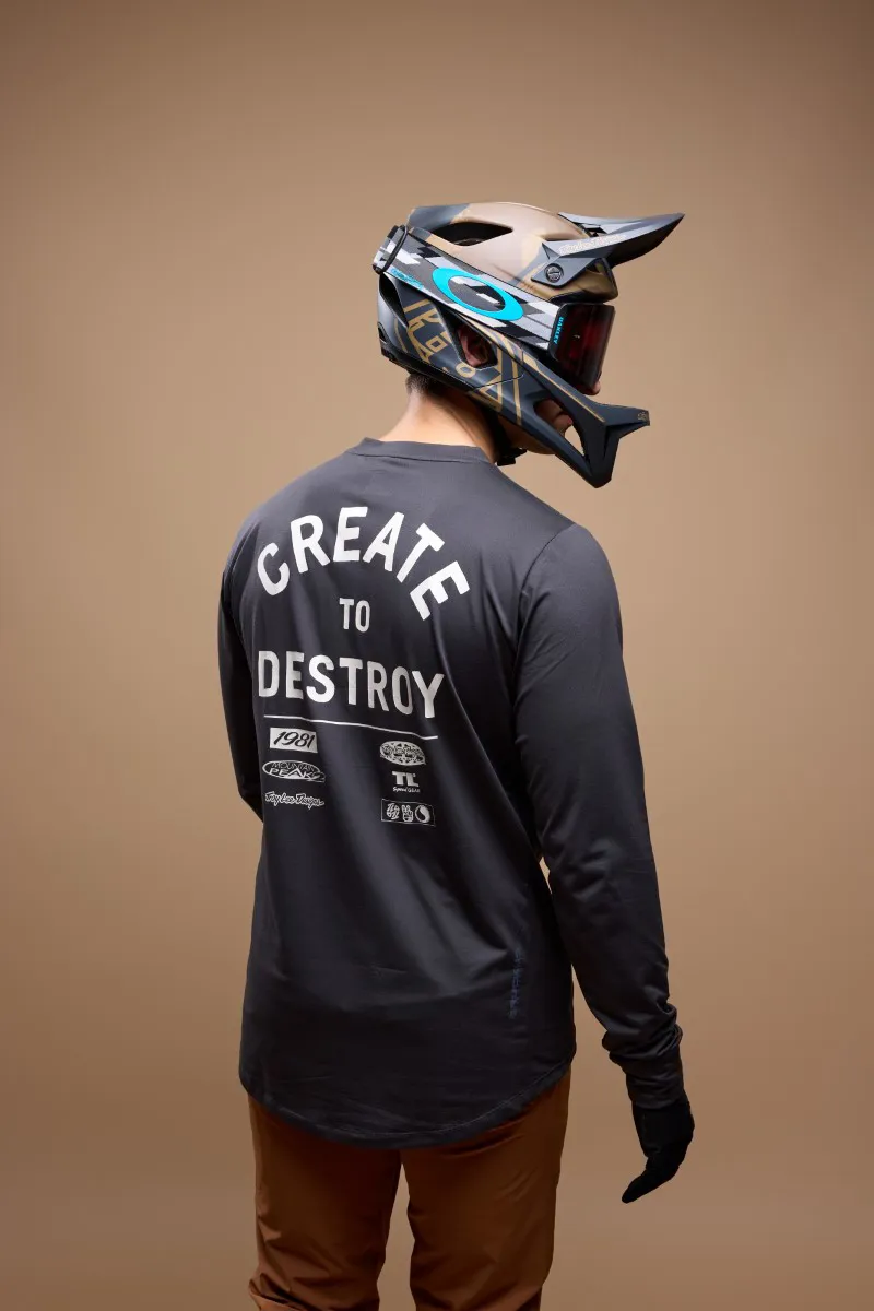 Troy Lee Designs Ruckus Ride LS MTB Jersey Destroy Carbon-12