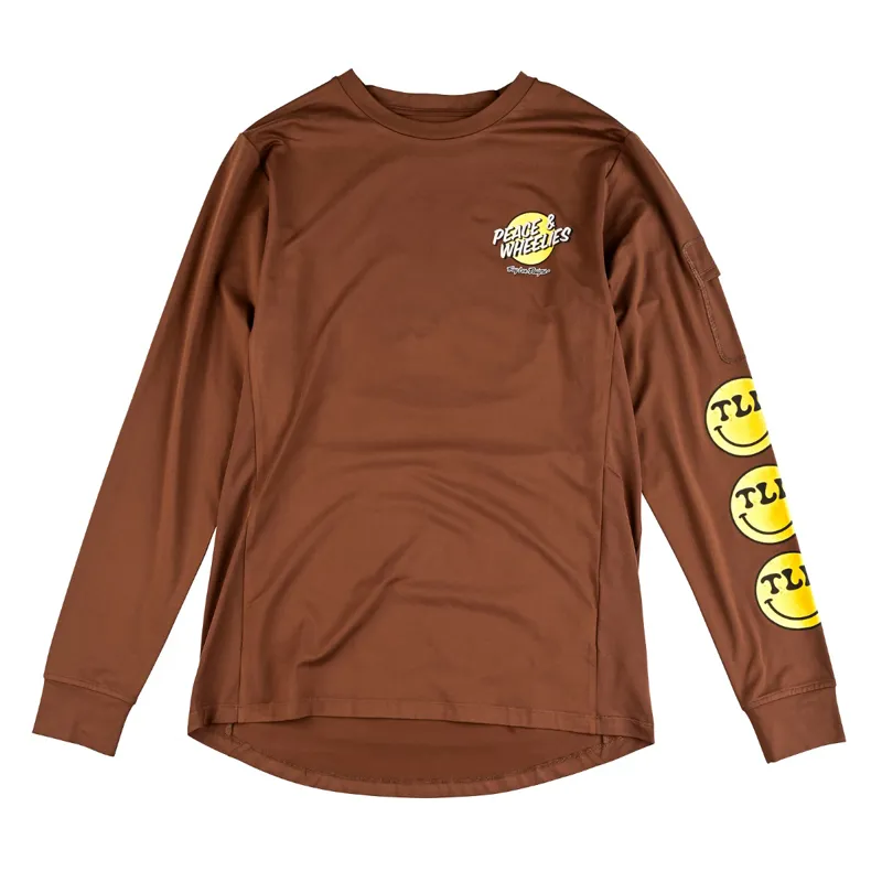 Troy Lee Designs Ruckus Ride LS MTB Jersey Wheelies Chocolate