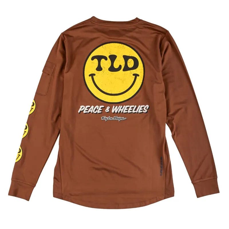 Troy Lee Designs Ruckus Ride LS MTB Jersey Wheelies Chocolate-1