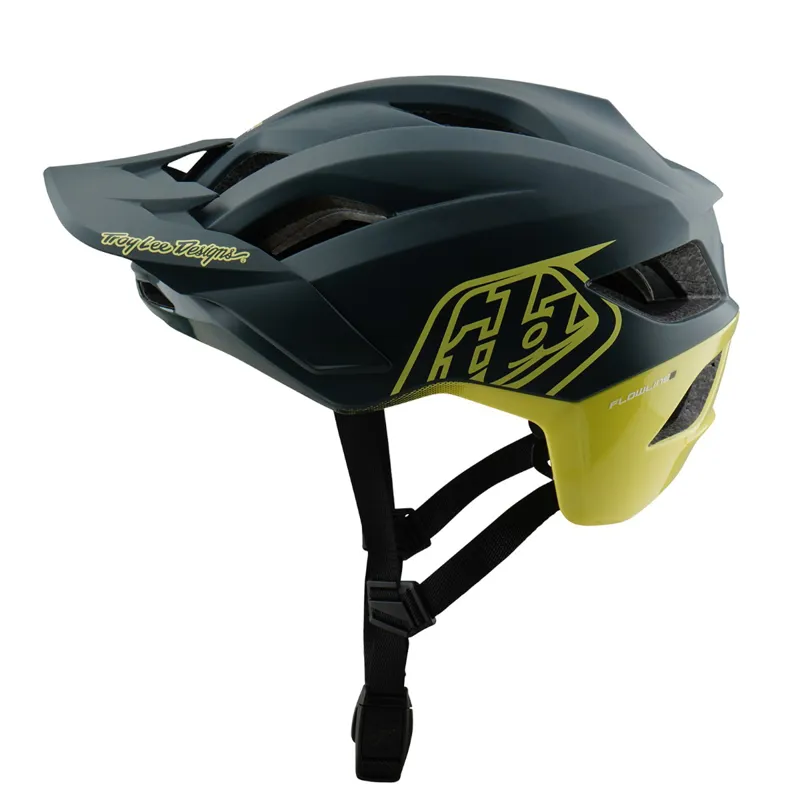 Troy Lee Designs Flowline SE MIPS MTB Helmet Badge Grey/Glo Yellow-1