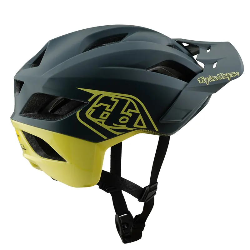 Troy Lee Designs Flowline SE MIPS MTB Helmet Badge Grey/Glo Yellow-2