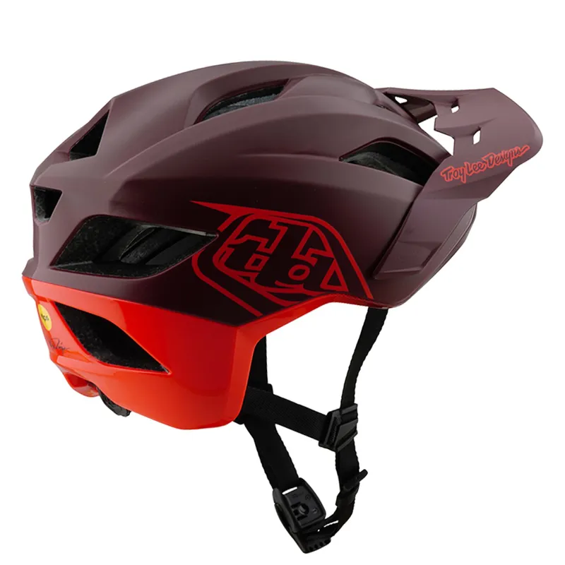 Troy Lee Designs Flowline SE MIPS MTB Helmet Badge Maroon-2