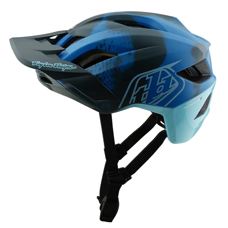 Troy Lee Designs Flowline SE MIPS MTB Helmet Badge Camo Blue-1