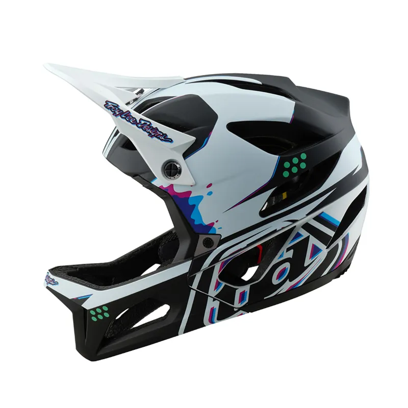 Troy Lee Designs Stage MIPS Full Face MTB Helmet Trooper White-1