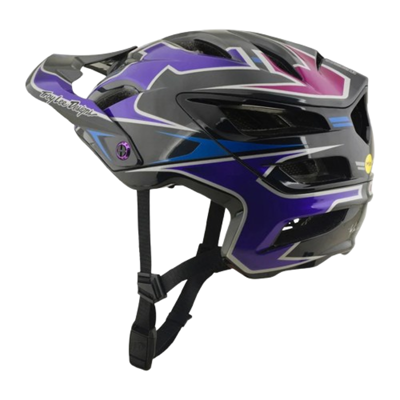 Troy Lee Designs A3 Mask Helmet Black/Purple-1