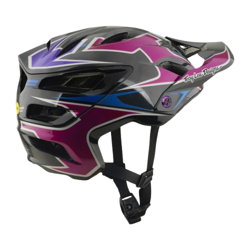 Troy Lee Designs A3 Mask Helmet Black/Purple-3