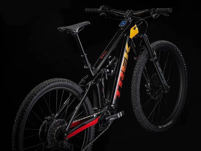 Trek Rail 9.8 GX AXS Electric Mountain Bike 2022 Black/Marigold/Red-2