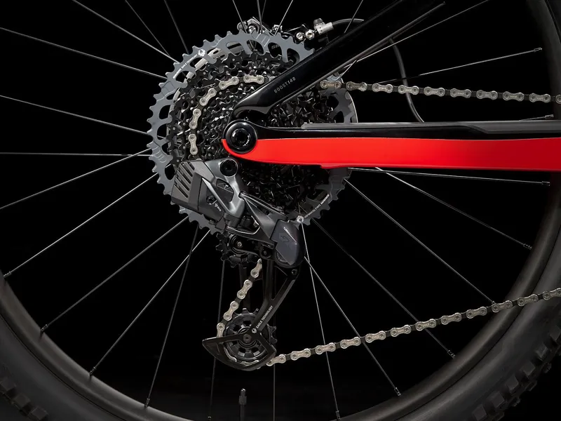 Trek Rail 9.8 GX AXS Electric Mountain Bike 2022 Black/Marigold/Red-7