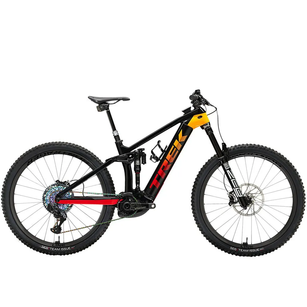 Trek Trek Rail 9.9 XX1 Electric Mountain Bike 2022 Black/Marigold To Red